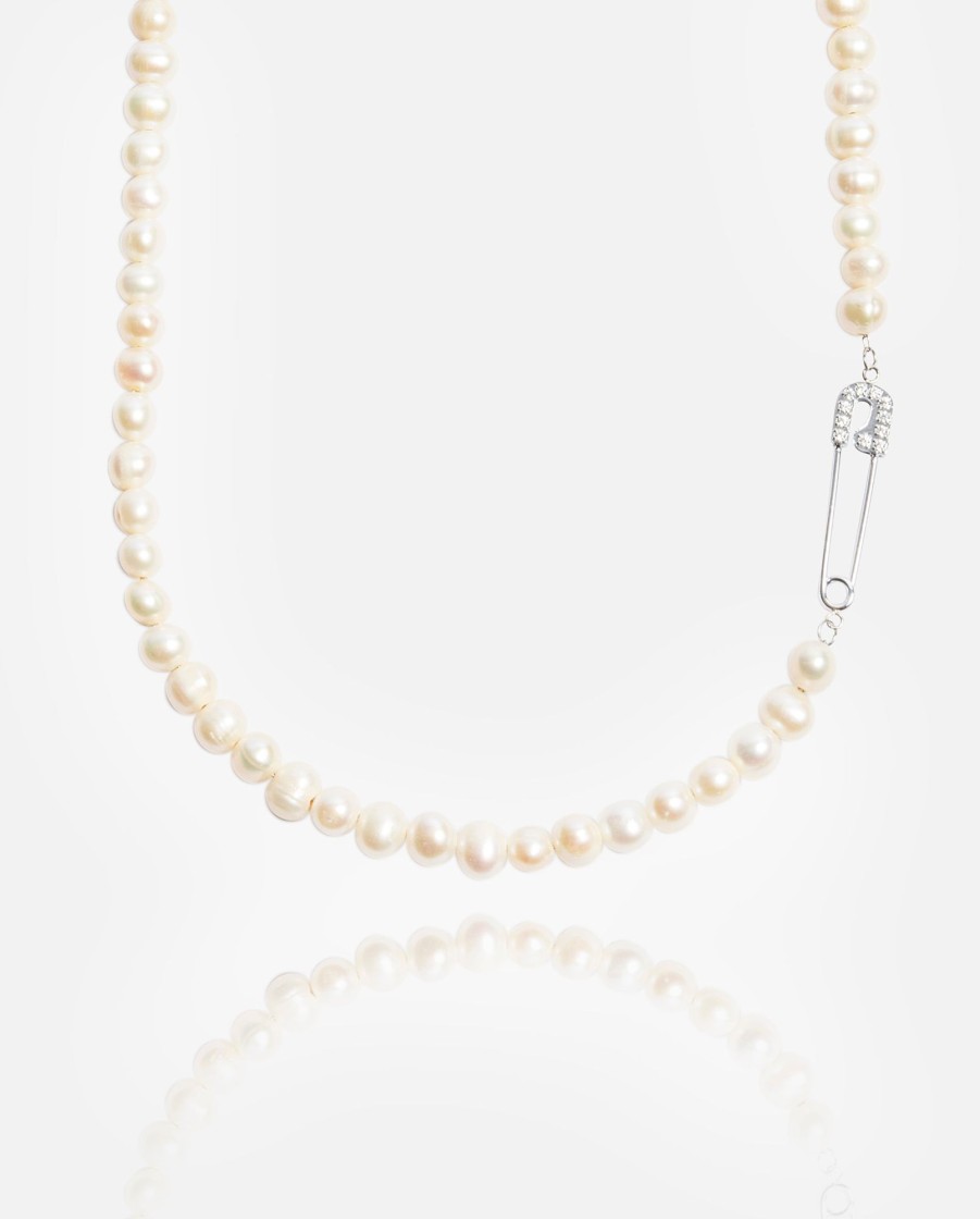 Necklaces | cernucci Necklaces 6Mm Pearl Clip Necklace