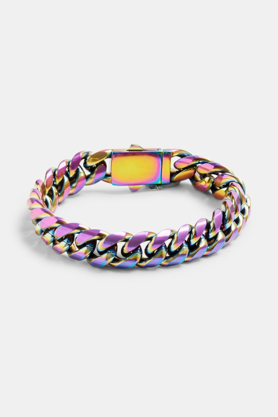 Bracelets & Bangles | cernucci Bracelets & Bangles Stainless Steel Oil Slick Cuban Bracelet