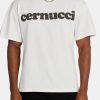 T-Shirts & Vests | cernucci T-Shirts & Vests Boxy Cernucci Logo Puff Print T-Shirt - Ecru