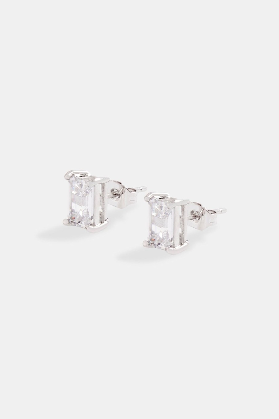 Iced Jewellery | JWL-EAR Iced Jewellery Womens Baguette Stone Stud Earrings