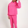 Hoodies & Sweatshirts | cernucci Hoodies & Sweatshirts Cernucci Embroidered Hoodie - Pink