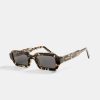 Accessories | CLO-ACC Accessories Angled Slim Rectangle Marble Acetate Frame Sunglasses - Black