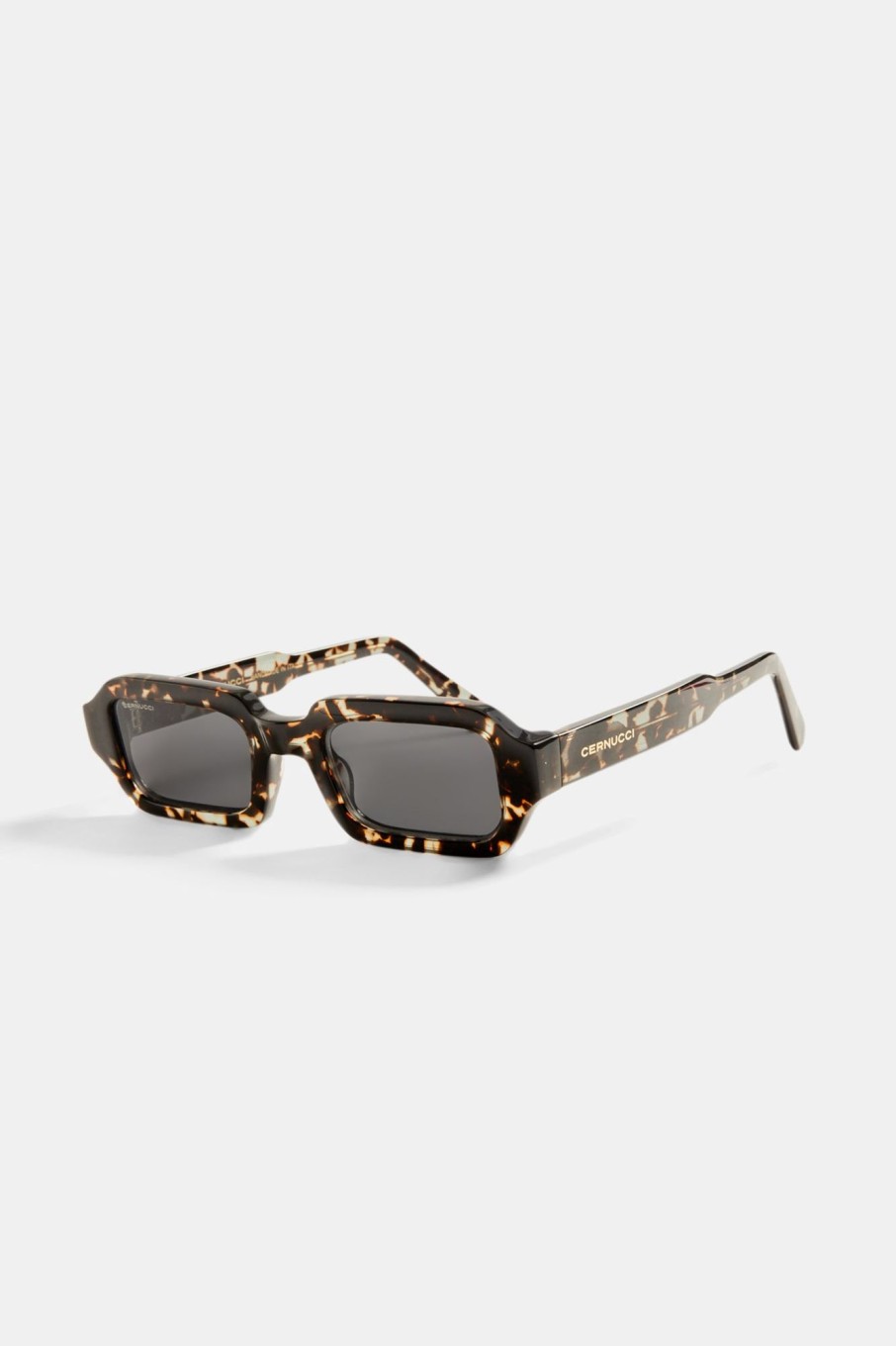 Accessories | CLO-ACC Accessories Angled Slim Rectangle Marble Acetate Frame Sunglasses - Black