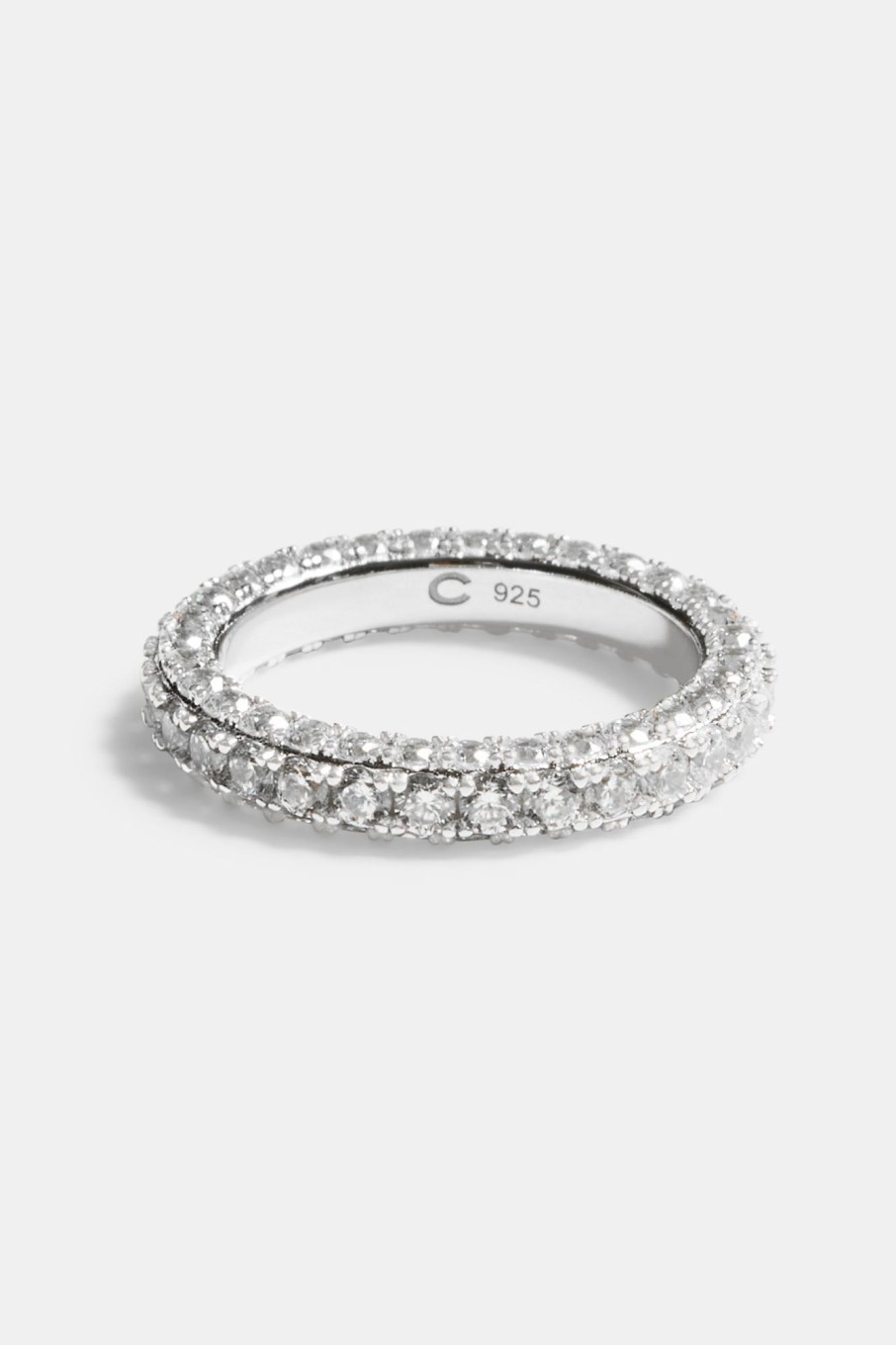 Rings | JWL-RNG Rings Sterling Silver Iced Cz Band Ring