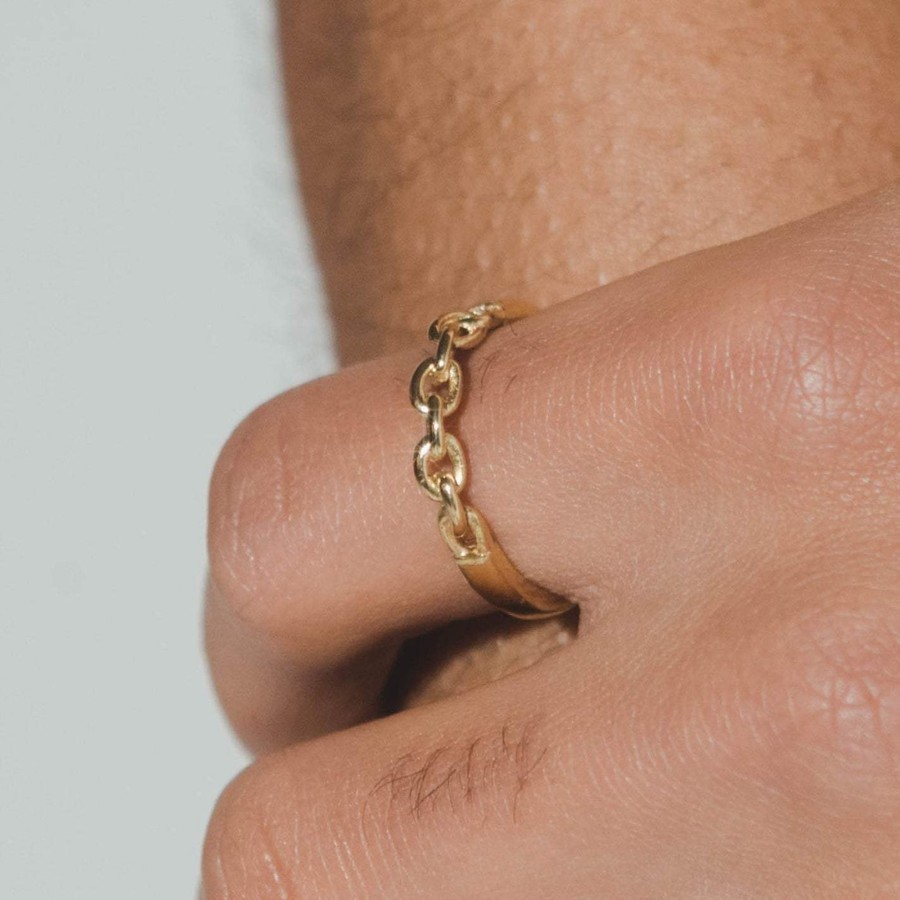 Rings | cernucci Rings Chain Link Ring - Gold