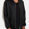 Outerwear | cernucci Outerwear Pearl Detail Track Jacket - Black