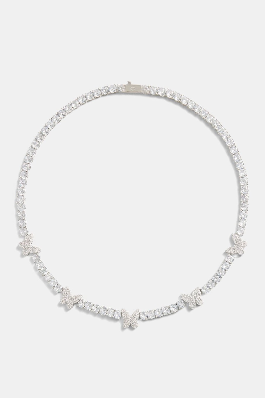 Iced Jewellery | JWL-CHN Iced Jewellery 5Mm Iced Cz Butterfly Tennis Necklace