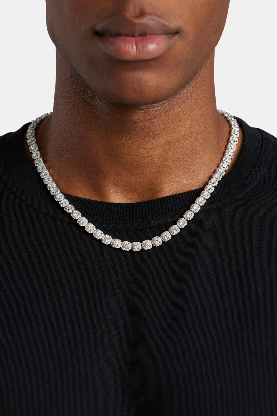 Iced Jewellery | JWL-CHN Iced Jewellery 7Mm Clustered Tennis Chain