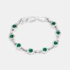 Iced Jewellery | cernucci Iced Jewellery 9Mm Green Centre Link Bracelet