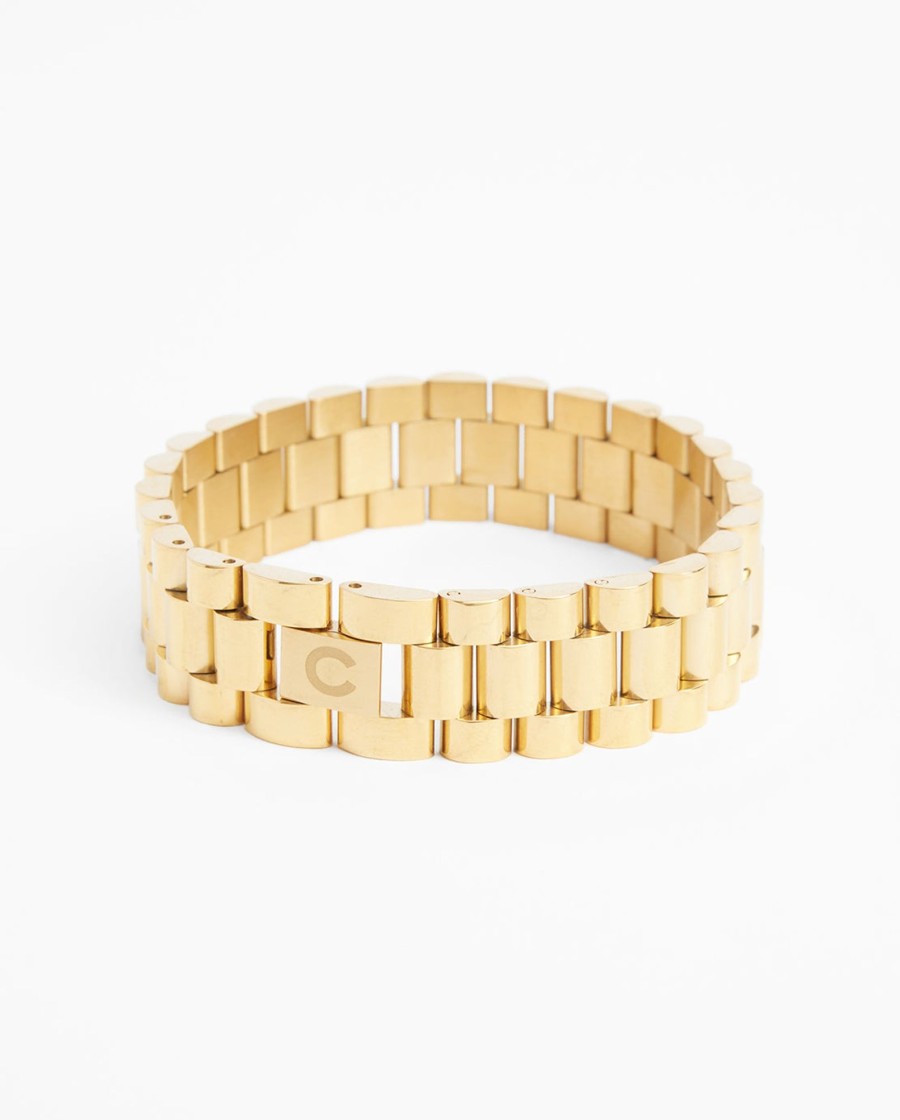 Bracelets & Bangles | JWL-BRA Bracelets & Bangles 15Mm Watch Strap Link Bracelet - Gold