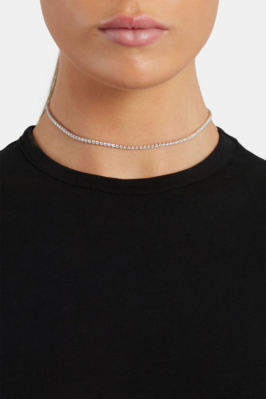 Iced Jewellery | JWL-CHN Iced Jewellery Womens 2.5Mm Micro Tennis Choker