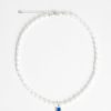 Pearl Necklaces & Bracelets | cernucci Pearl Necklaces & Bracelets 6Mm Freshwater Pearl U0026 Blue Gemstone Necklace