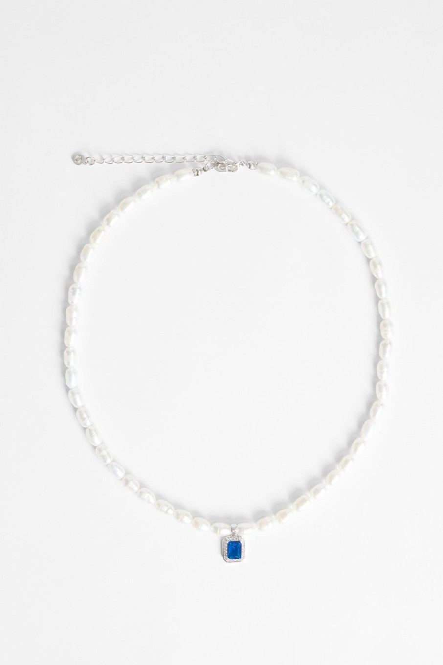 Pearl Necklaces & Bracelets | cernucci Pearl Necklaces & Bracelets 6Mm Freshwater Pearl U0026 Blue Gemstone Necklace