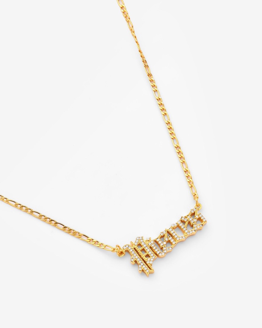 Necklaces | JWL-NECK Necklaces Iced Pisces Zodiac Necklace - Gold