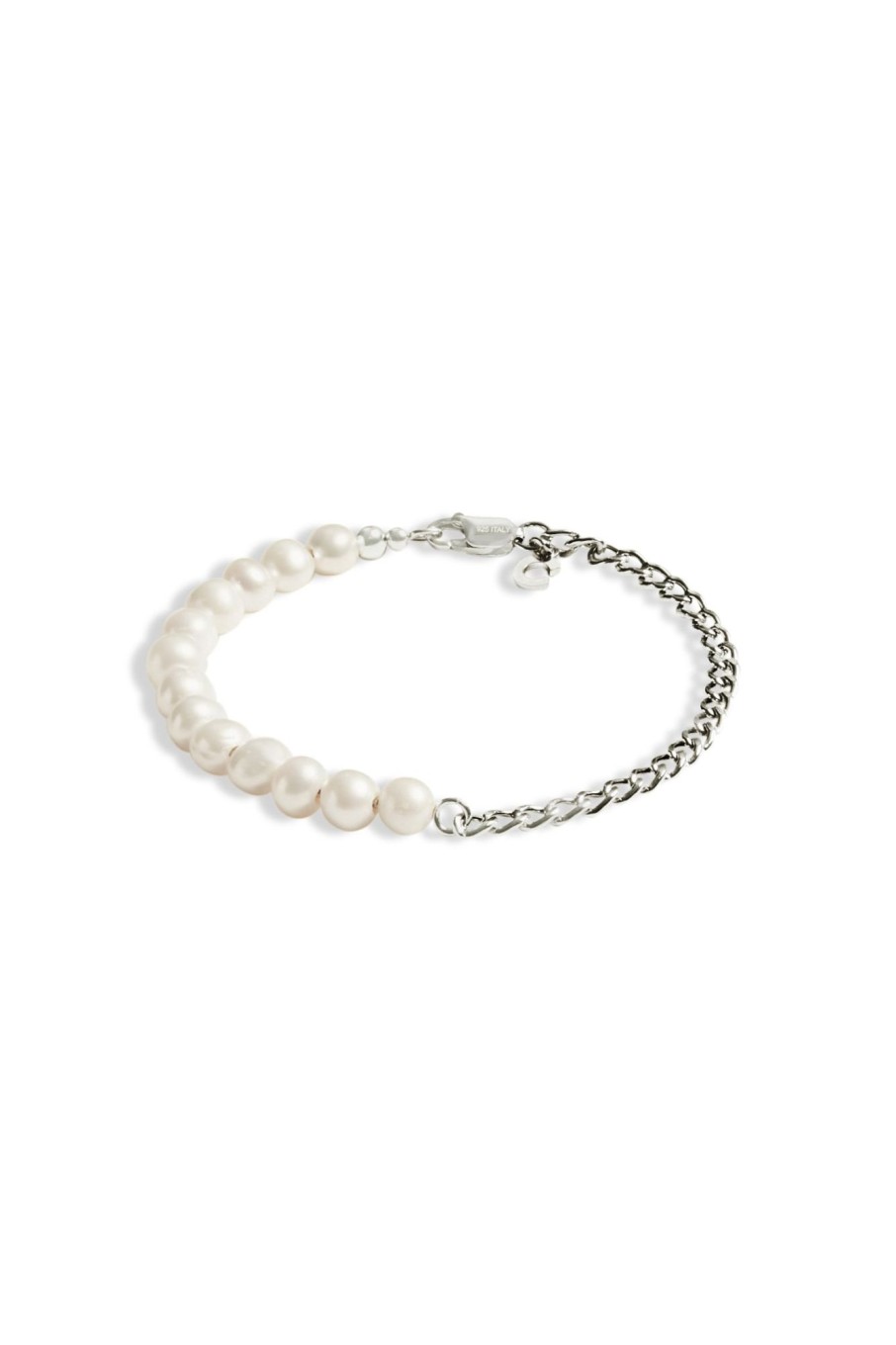 925 Sterling Silver | cernucci 925 Sterling Silver 925 Sterling Silver Cuban U0026 Freshwater Pearl Bracelet