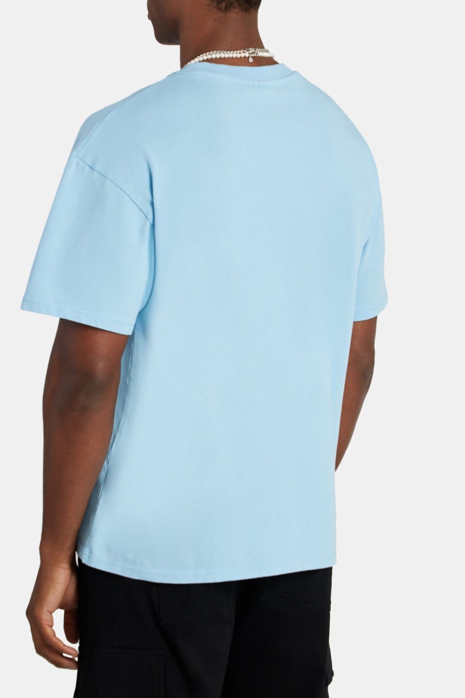 T-Shirts & Vests | cernucci T-Shirts & Vests Boxy Cernucci Logo Puff Print T-Shirt - Light Blue