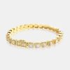 Iced Jewellery | JWL-BRA Iced Jewellery 7Mm Clustered Tennis Bracelet - Gold