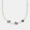 Necklaces | cernucci Necklaces 6Mm Freshwater Pearl Dice Bead Necklace