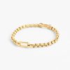 Bracelets & Bangles | JWL-BRA Bracelets & Bangles 6Mm Double Clasp Detail Bracelet - Gold