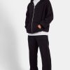 Hoodies & Sweatshirts | cernucci Hoodies & Sweatshirts Exposed Seam Zip Through Hoodie - Black