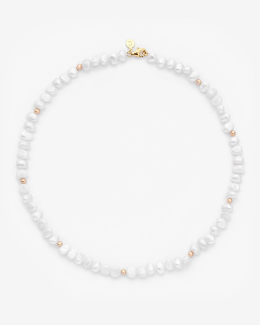 Pearls | JWL-NECK-PRL Pearls 7Mm Baroque Freshwater Pearl Necklace - Gold