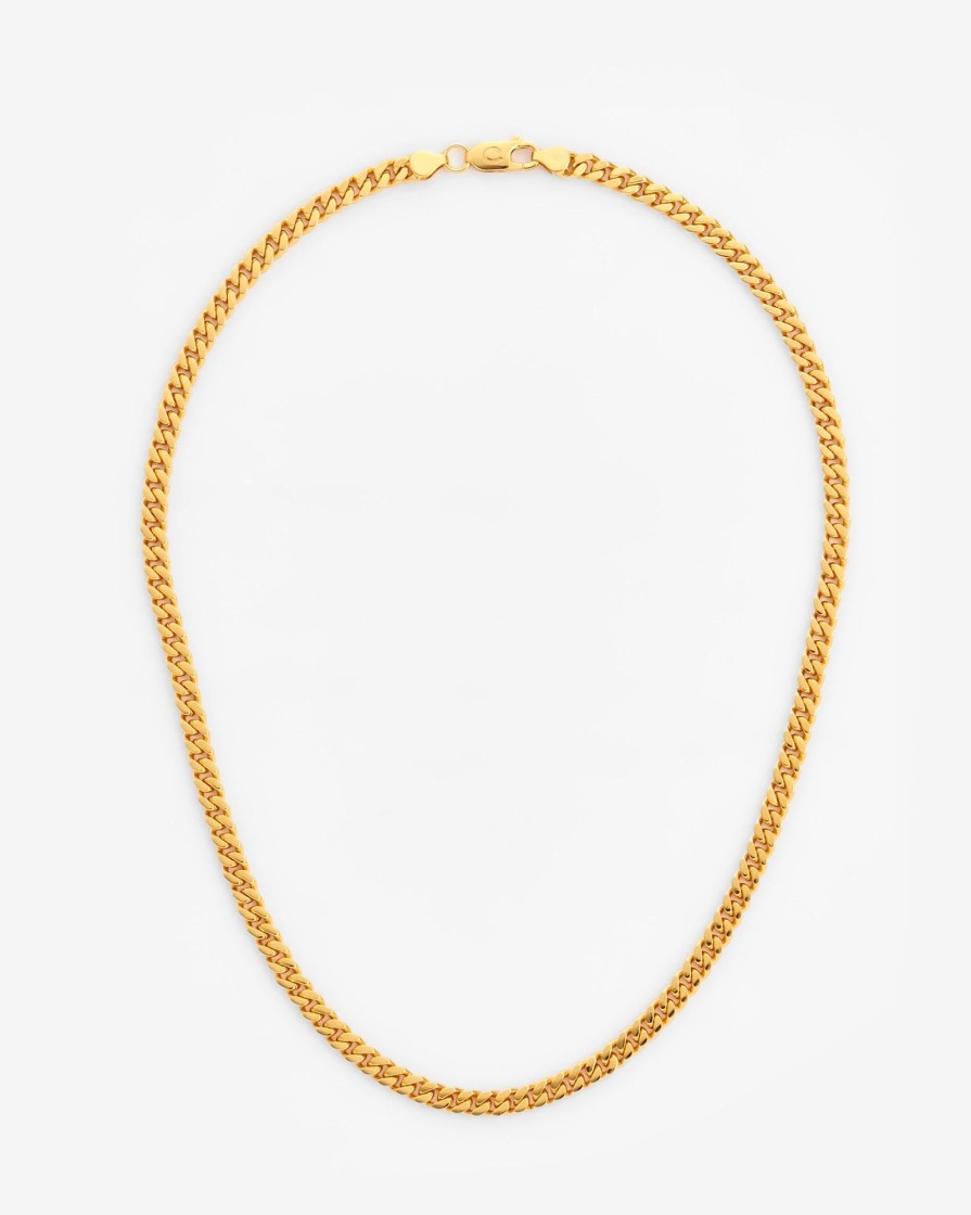 Chains | JWL-CHN Chains 925 5Mm Cuban Chain - Gold