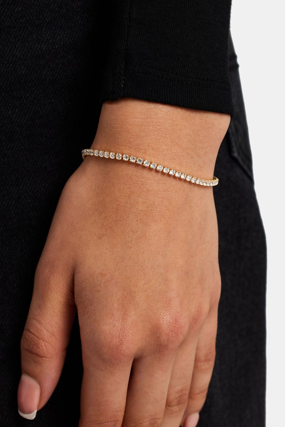 Iced Jewellery | JWL-BRA Iced Jewellery Womens Micro Tennis Bracelet - Gold