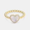 Pearls | JWL-RNG Pearls Mother Of Pearl Heart Ring - Gold