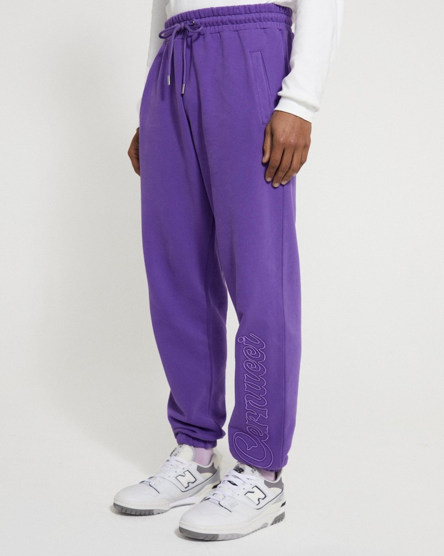 Trousers & Joggers | CLO-BOT-TRO Trousers & Joggers Cernucci Embroidered Jogger - Purple