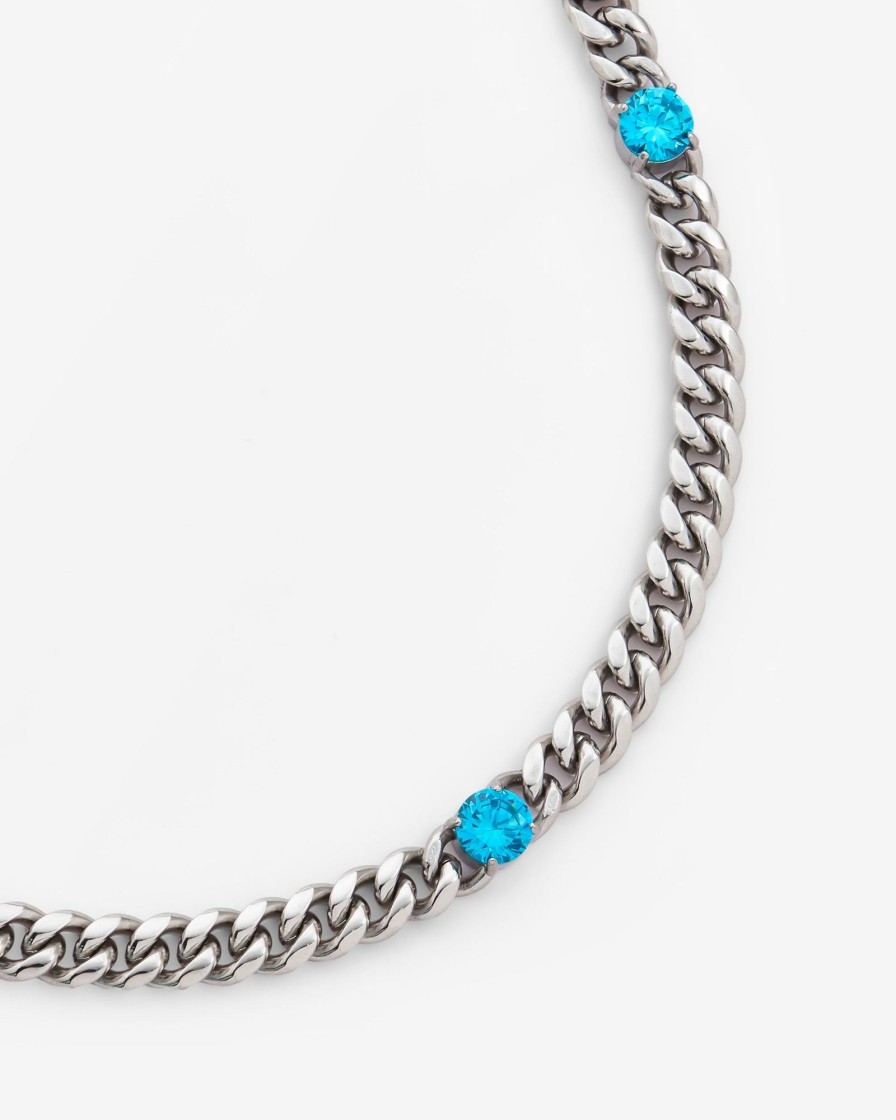 Chains | cernucci Chains 8Mm Blue Stone Cuban Chain