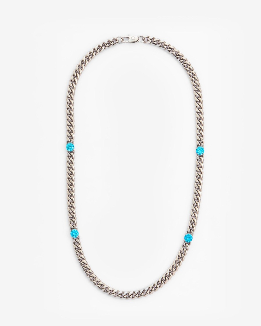 Chains | cernucci Chains 8Mm Blue Stone Cuban Chain