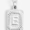 Pendants | cernucci Pendants Vintage Inspired Initial Rectangle Pendant E