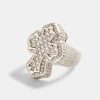 Cross Jewellery | cernucci Cross Jewellery 32Mm 925 Iced Cz Cross Ring