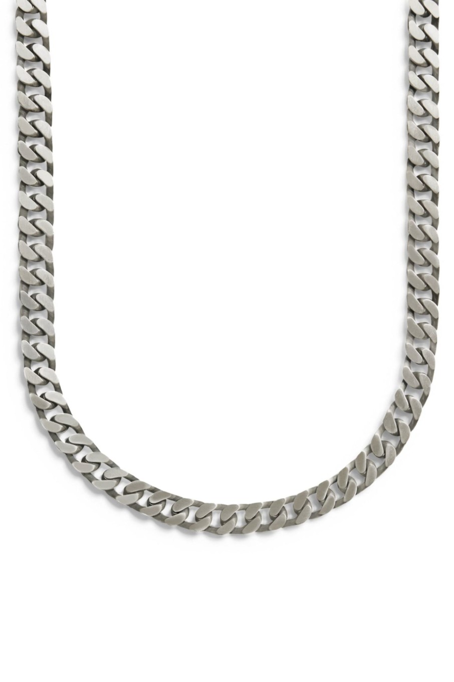 925 Sterling Silver | cernucci 925 Sterling Silver 925 Sterling Silver Oxidised Flat Chunky Cuban Chain