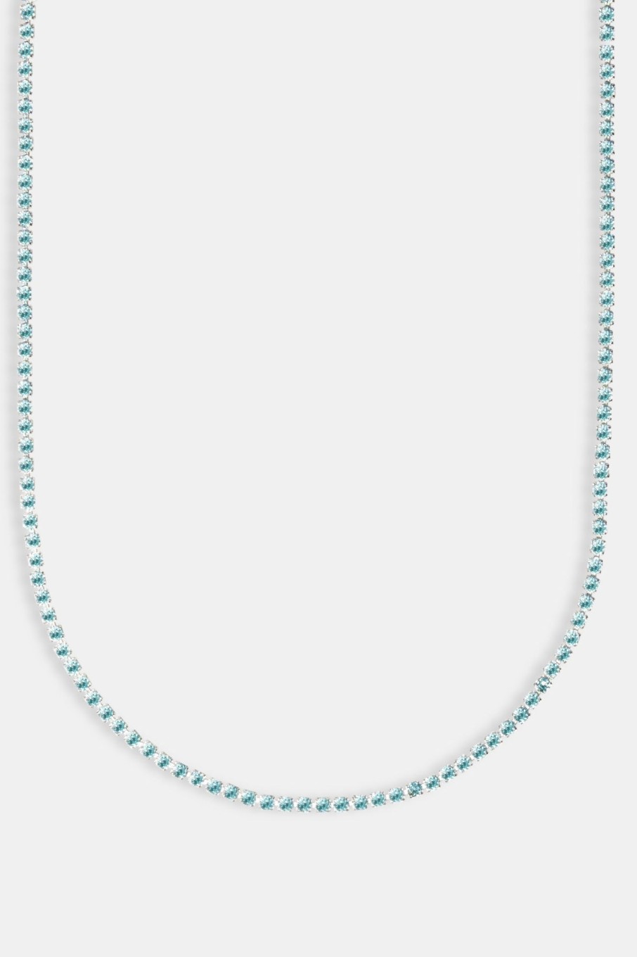 Chains | cernucci Chains Micro Tennis Chain Light Blue - White 2.5Mm