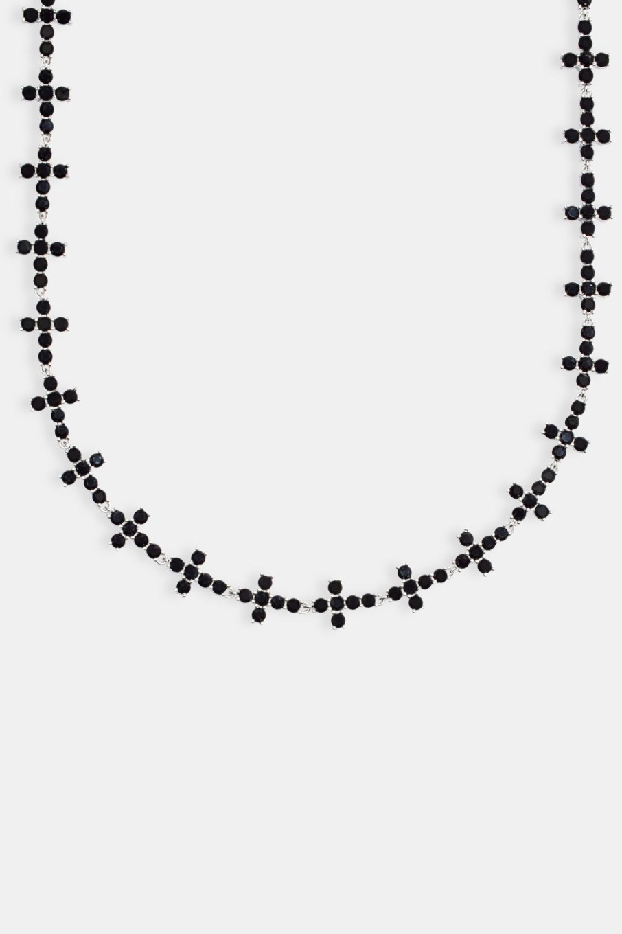 Iced Jewellery | JWL-CHN Iced Jewellery Iced Repeat Black Cross Choker