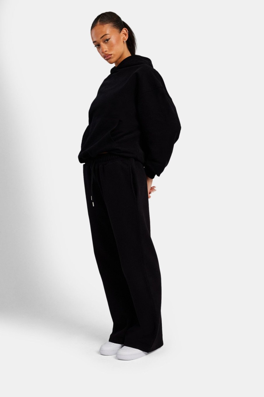 Trousers & Joggers | cernucci Trousers & Joggers Ladies Wide Leg Jogger - Black