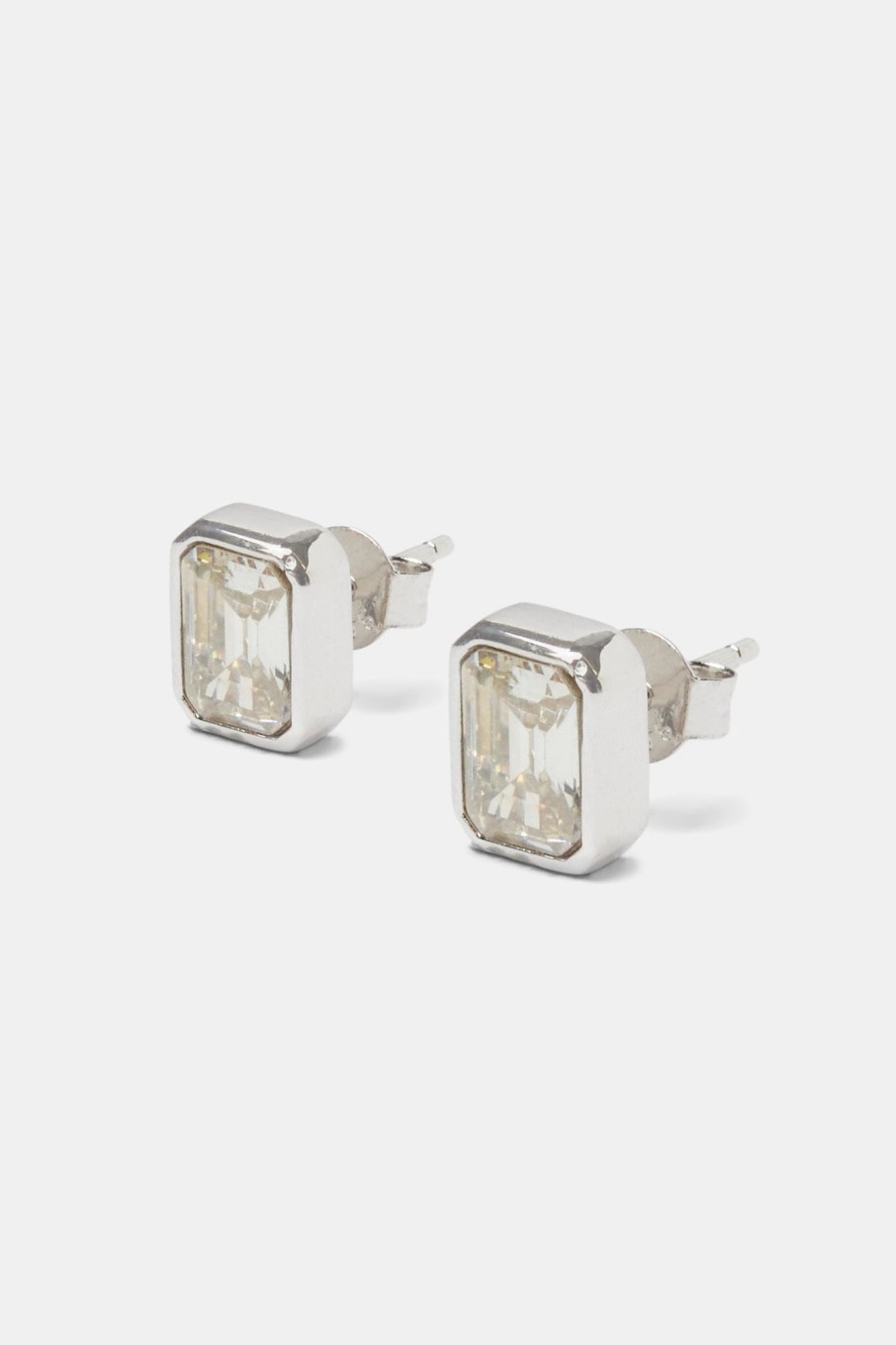 Earrings | cernucci Earrings Clear Gemstone Stud Earrings