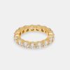 Rings | JWL-RNG Rings 925 Gold Plated Iced Single Row Tennis Ring