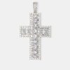 Cross Jewellery | cernucci Cross Jewellery Square Baguette Cross Pendant - White