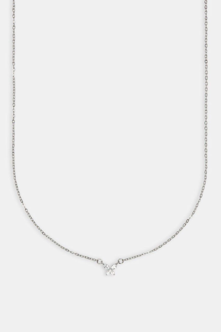 Iced Jewellery | JWL-NECK Iced Jewellery Clear Butterfly Necklace - White