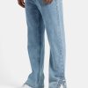 Jeans | CLO-BOT-DEN Jeans Relaxed Button Hem Detail Jeans - Light Blue