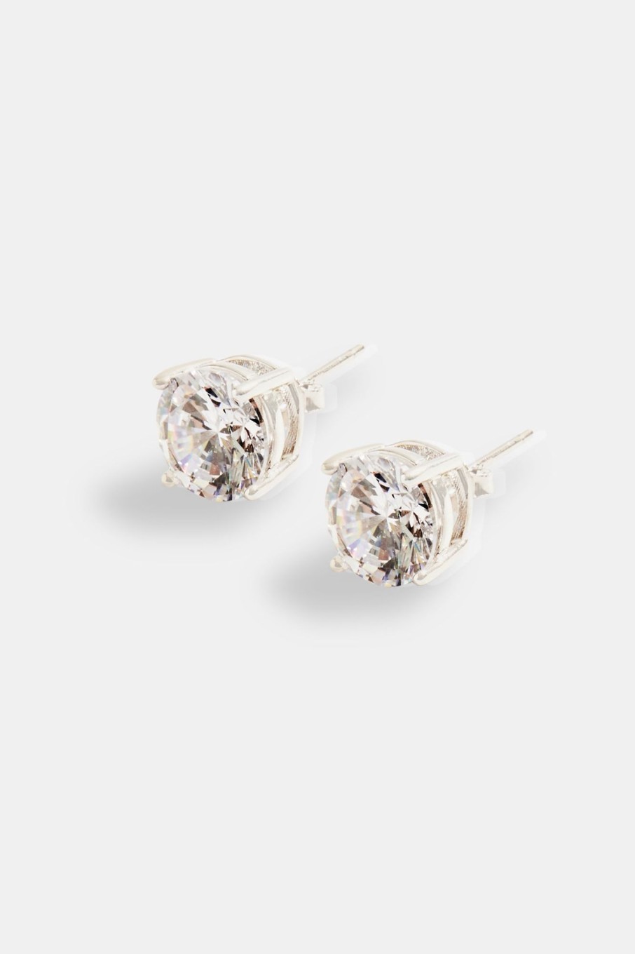 Earrings | cernucci Earrings 8Mm Round Cut Stud Earrings