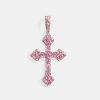 Pendants | cernucci Pendants Pink Iced Celtic Cross Pendant