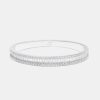 Iced Jewellery | JWL-BRA Iced Jewellery Baguette Stone Bangle - White 8Mm