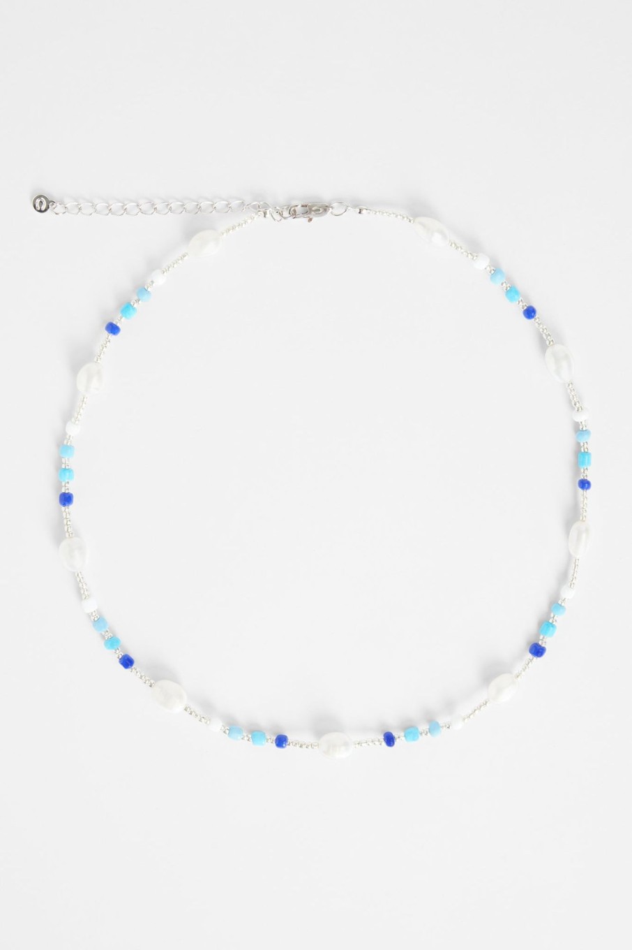 Pearl Necklaces & Bracelets | cernucci Pearl Necklaces & Bracelets 7Mm Freshwater Pearl U0026 Blue Bead Necklace