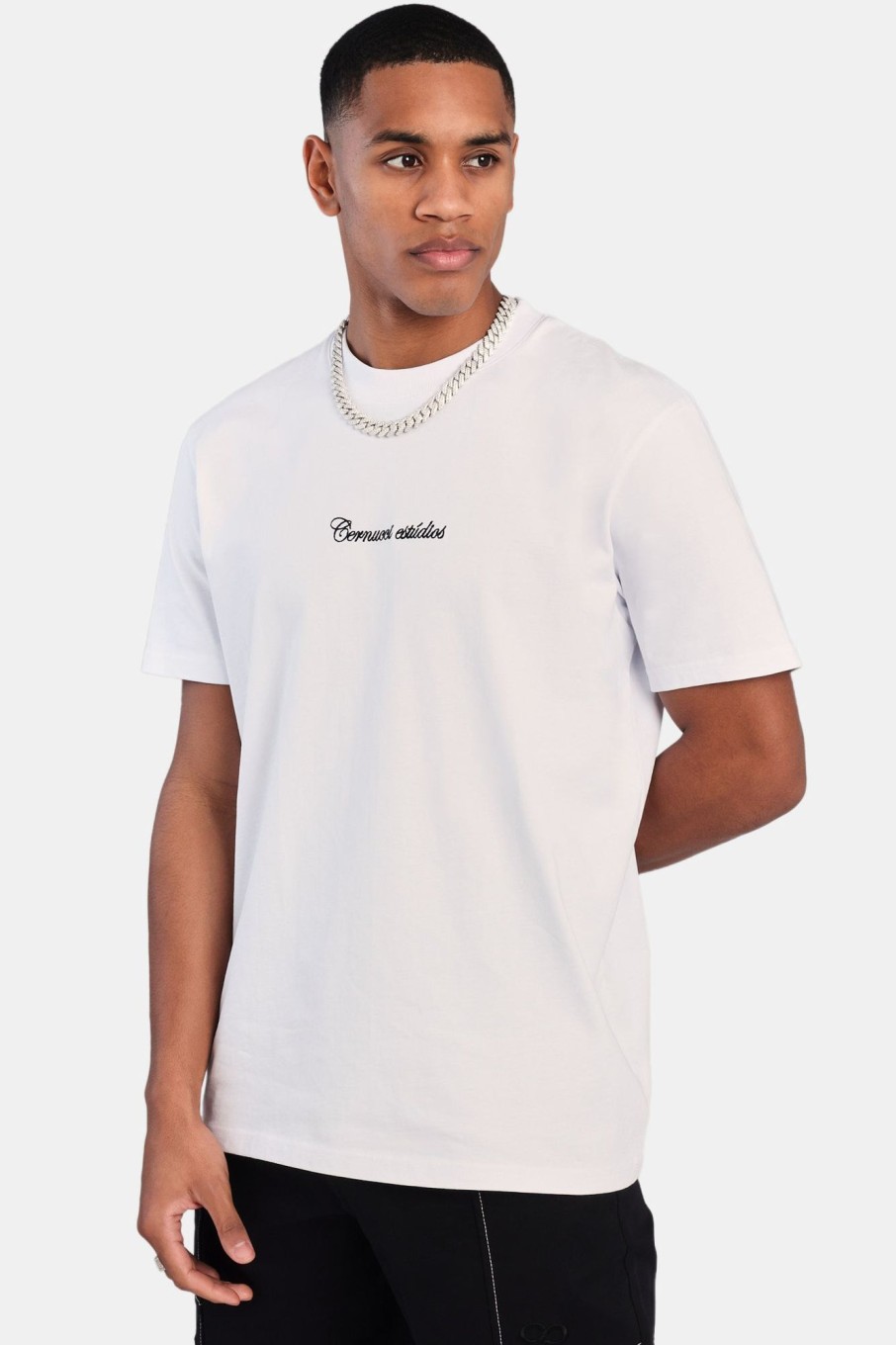 T-Shirts & Vests | cernucci T-Shirts & Vests Cernucci Studios Embroidered T-Shirt - White