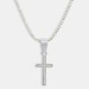 Jewellery Sets | cernucci Jewellery Sets 18Mm Iced Cz Micro Cross Pendant