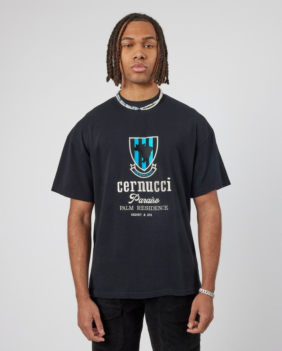 T-Shirts & Vests | CLO-TOP-TEE T-Shirts & Vests Cernucci Palm Residence T-Shirt - Black