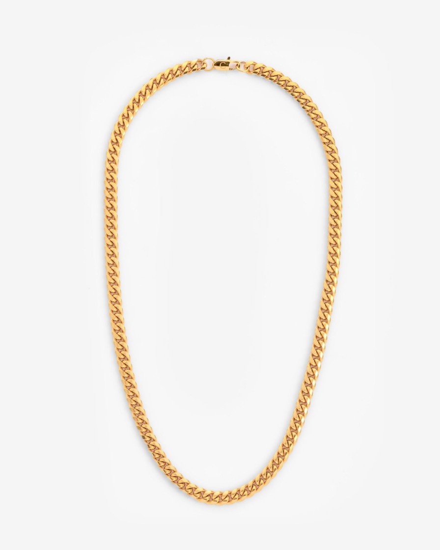 Chains | cernucci Chains 8Mm Miami Cuban Link Chain - Gold